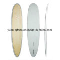 Personalizada Stand Up Paddle tabla de surf con superficie de bambú chapa